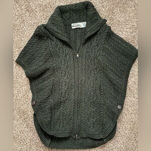 Aran Crafts Batwing Funnel Neck Sweater